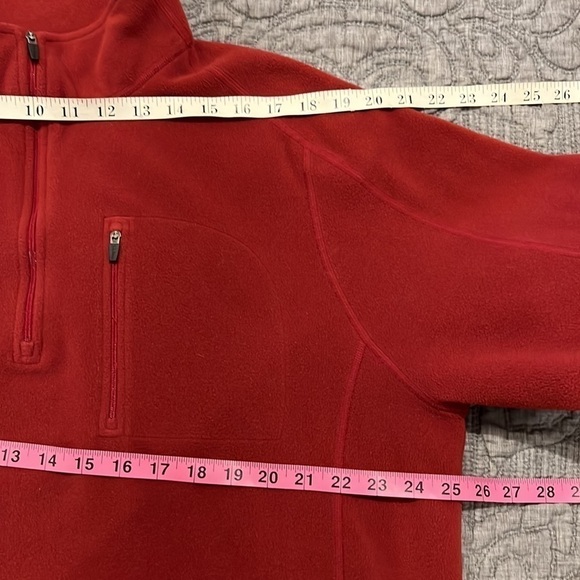 L.L.Bean Mens Maroon Fleece 1/4 Zip Pull Over Size XL - Picture 7 of 11